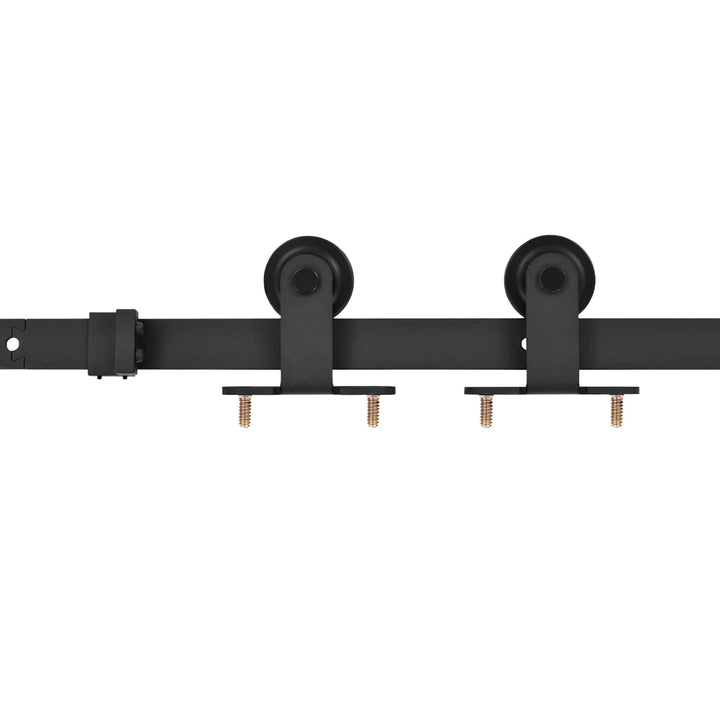 Skjutdörr Naturlig Och Svart 80 X 210 Cm Massiv Furuträdörr