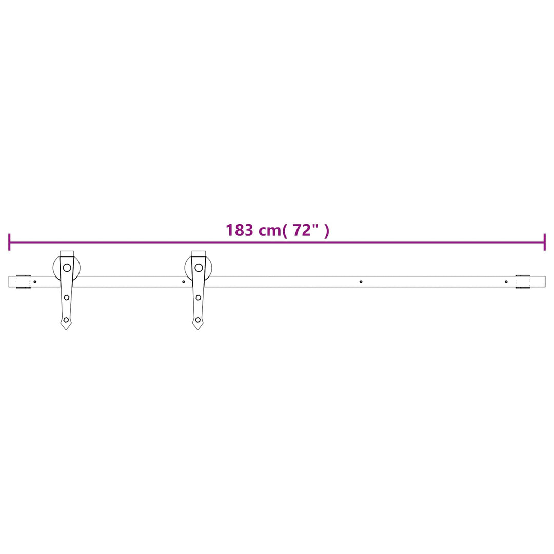 Skjutdörr Naturlig Och Svart 70 X 210 Cm Massiv Furuträdörr