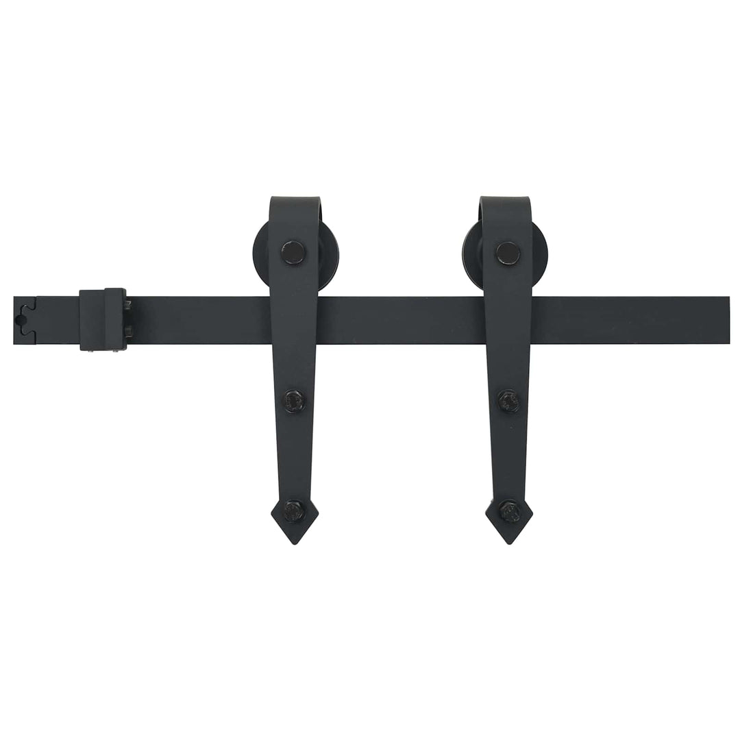 Skjutdörr Naturlig Och Svart 100 X 210 Cm Massiv Furuträdörr