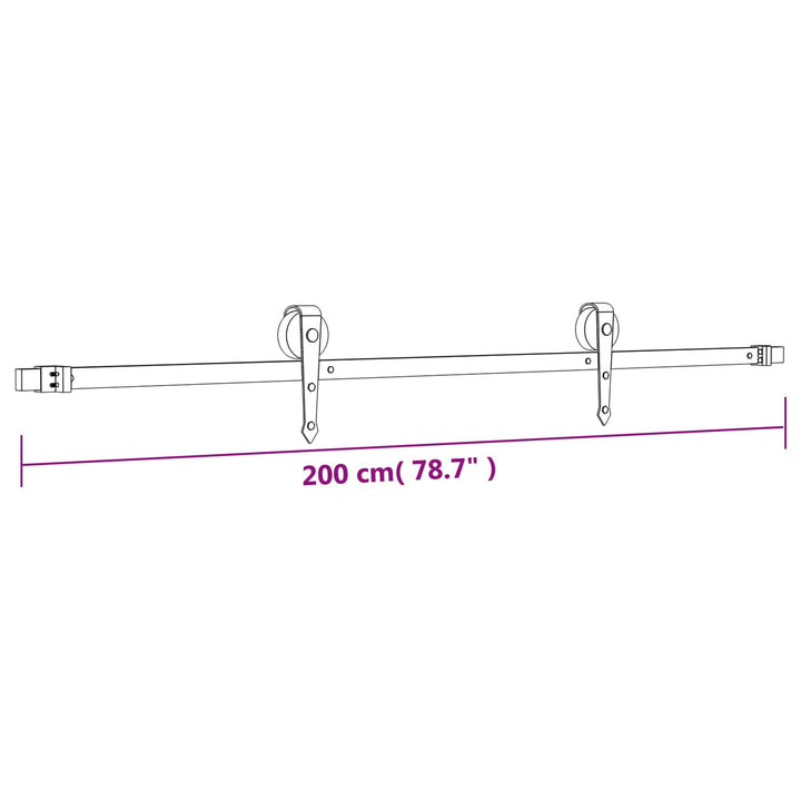 Skjutdörr Naturlig Och Svart 85 X 210 Cm Massiv Furuträdörr