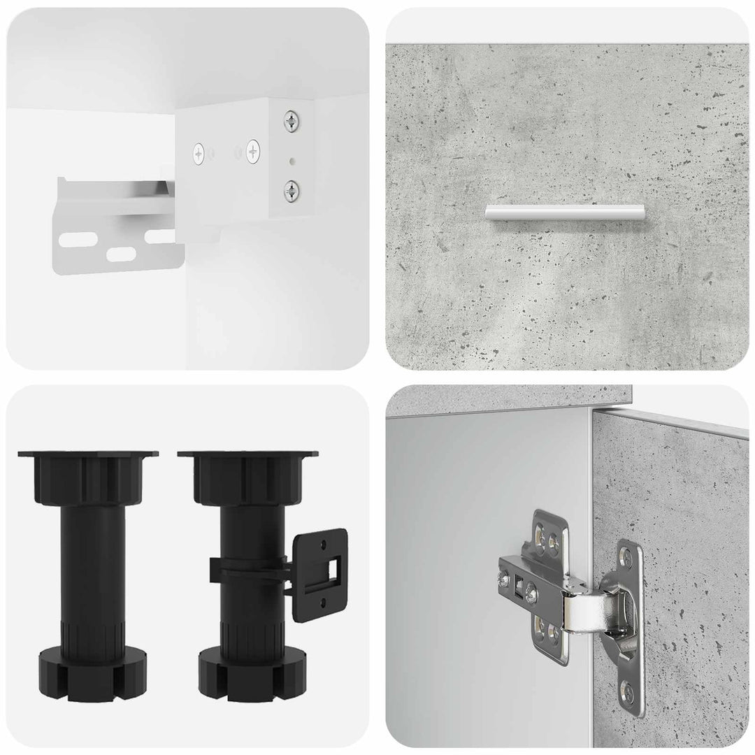 Köksenhet Lyon 4 Pcs Betonggrå Konstruerat Trä