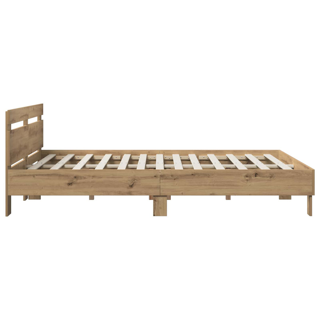 Sängram Artisan-Ek 140 X 190 Cm Konstruerat Trä