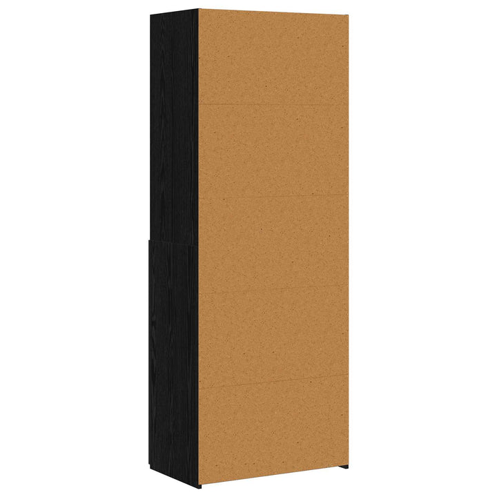 Bokhylla Svart Ek 30 X 42.4 X 185.2 Cm