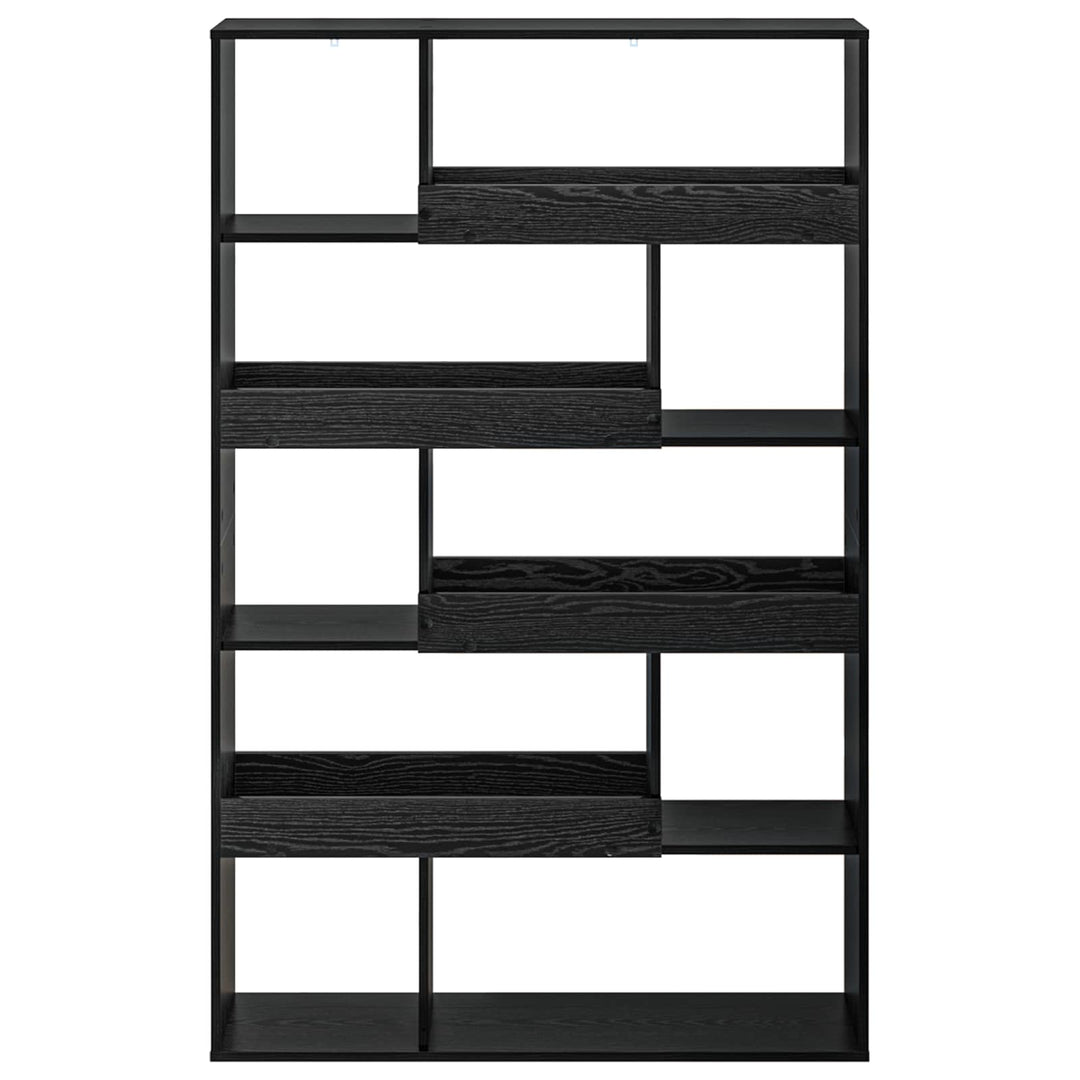 Bokhylla Svart Ek 100 X 33 X 156,5 Cm Konstruerat Trä