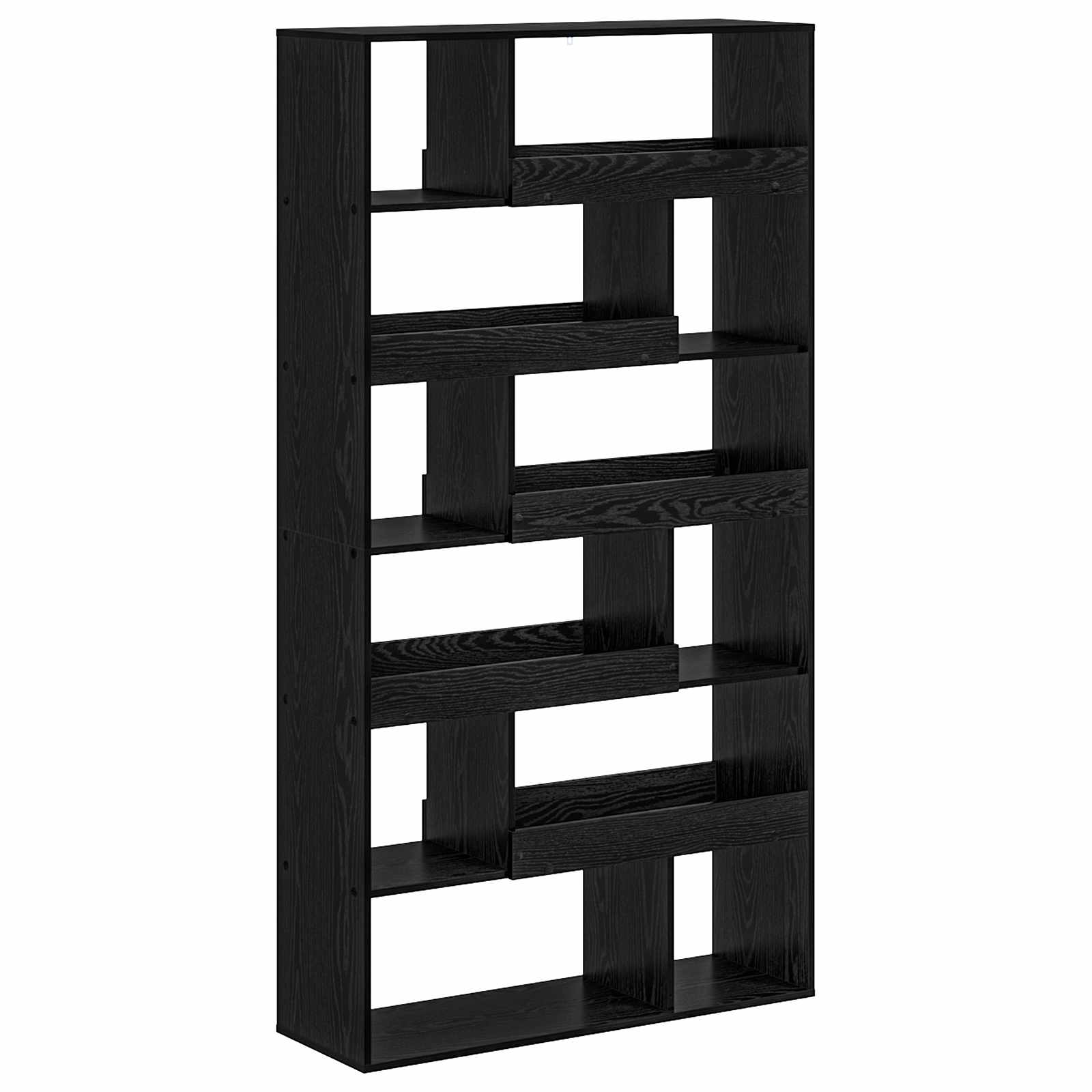 Bokhylla Svart Ek 100 X 33 X 156,5 Cm Konstruerat Trä