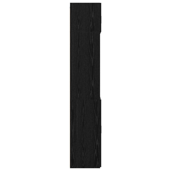 Förvaringsskåp Med Hyllor Svart Ek 70 X 42,5 X 225 Cm