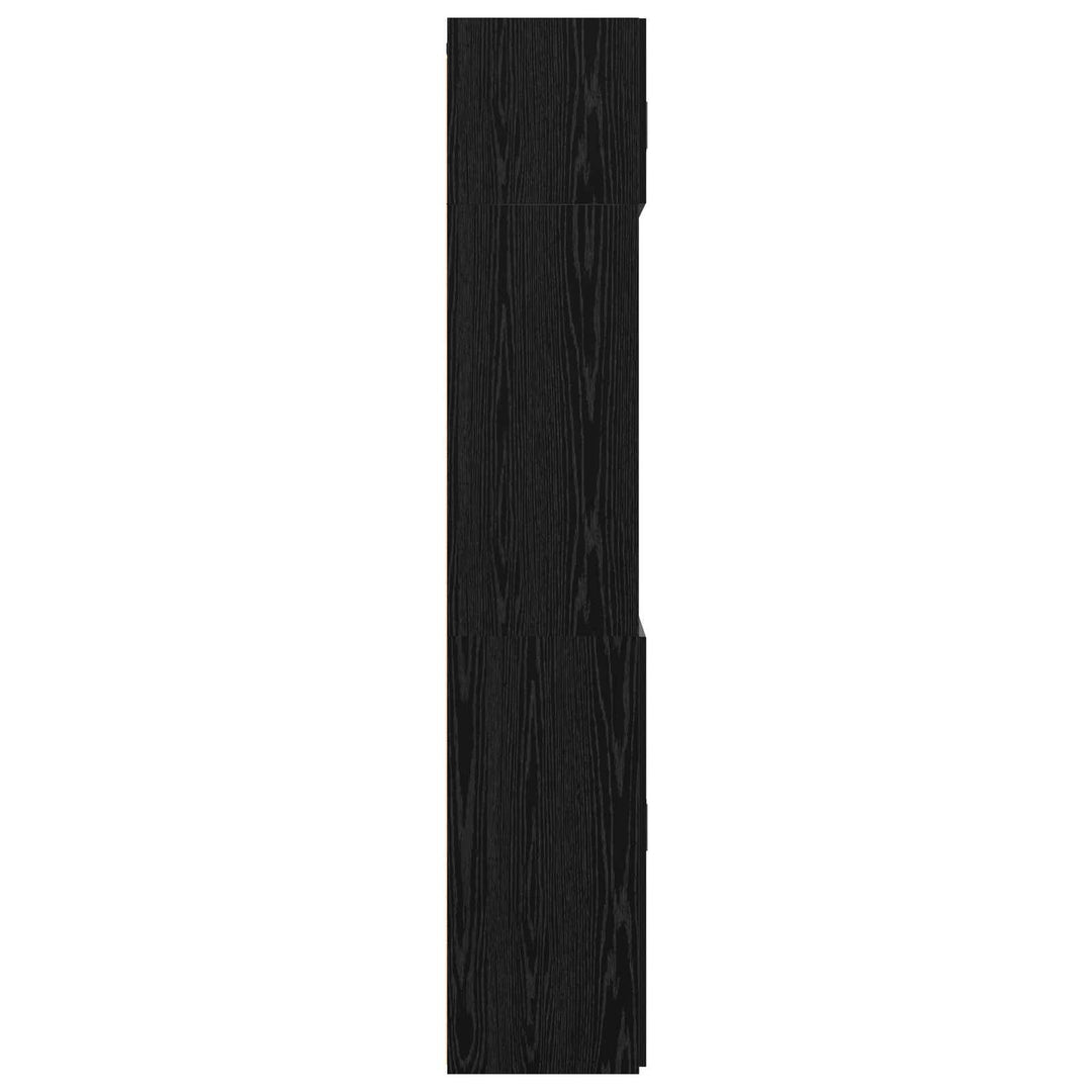 Förvaringsskåp Med Hyllor Svart Ek 70 X 42,5 X 225 Cm