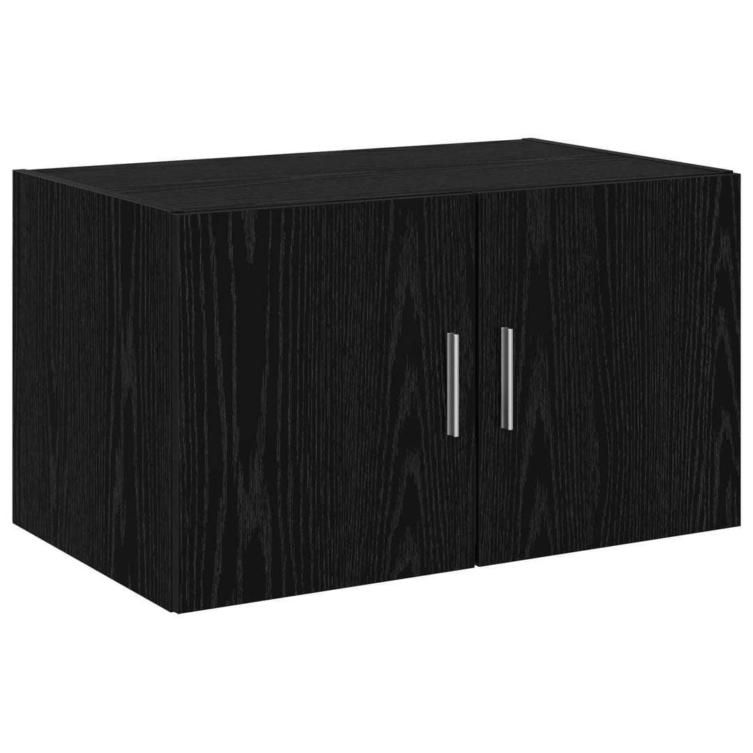Förvaringsskåp Med Hyllor Svart Ek 70 X 42,5 X 225 Cm