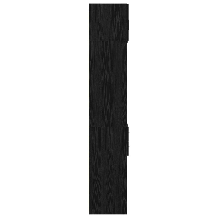 Förvaringsskåp Med Hyllor Svart Ek 70 X 42,5 X 225 Cm