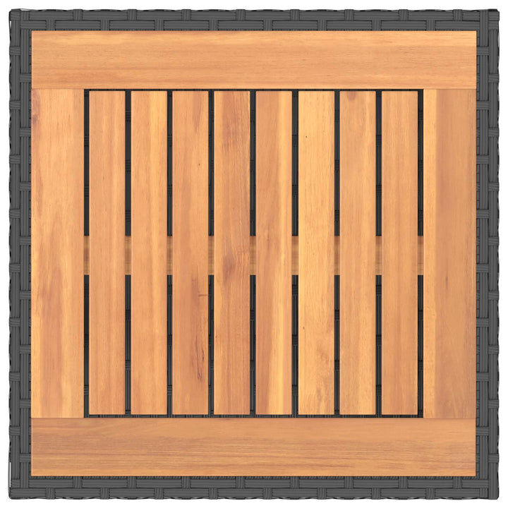 Soffset 6 St Svart Poly Rattan Och Stål