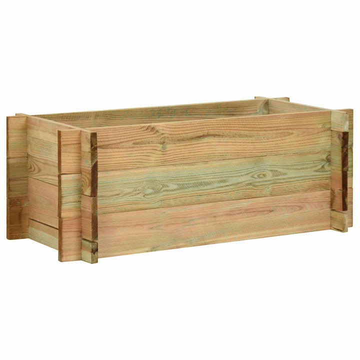 Trädgårdsupphöjd Grönsaksbädd Grön 120 X 80 X 32 Cm Massiv Furu
