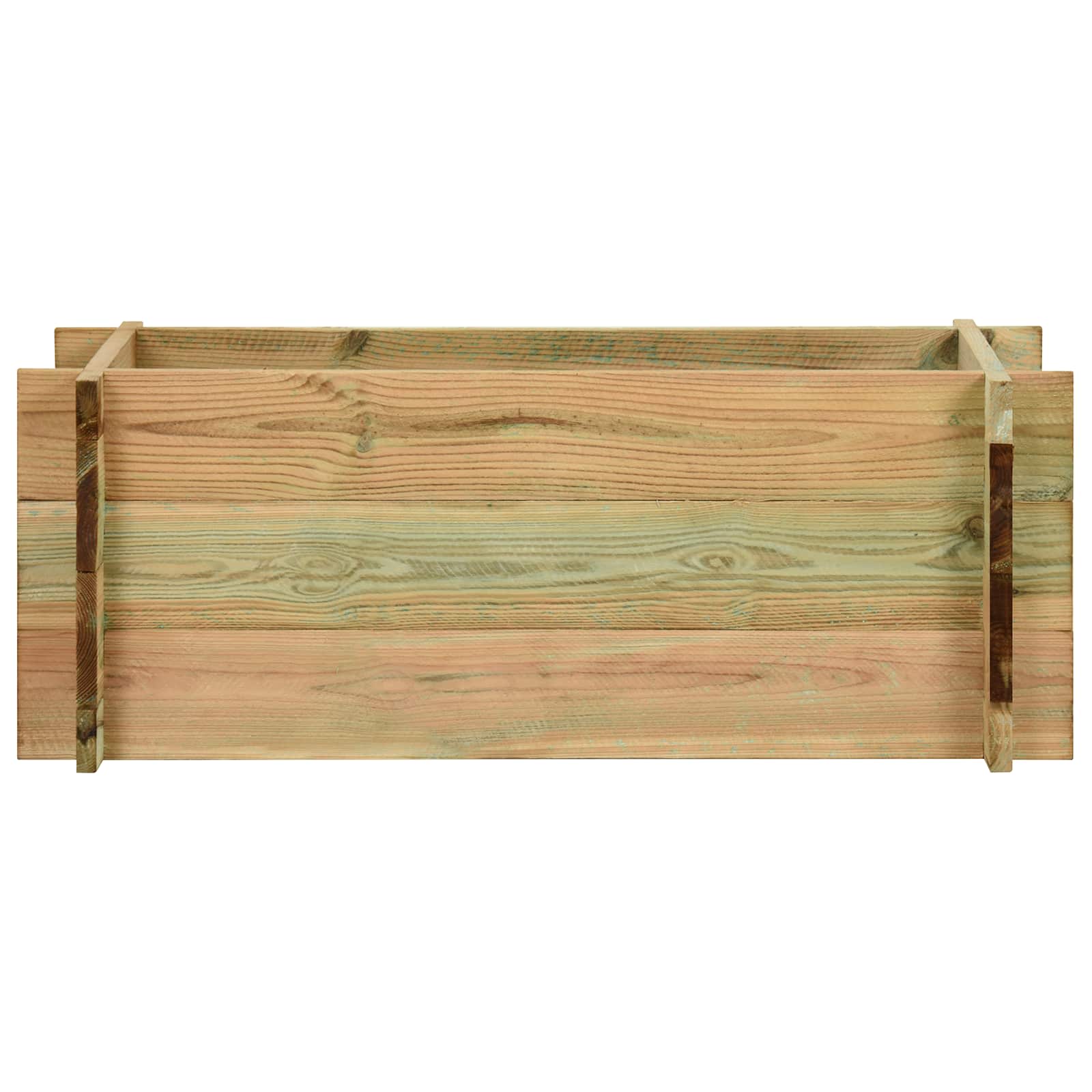 Trädgårdsupphöjd Grönsaksbädd Grön 120 X 80 X 32 Cm Massiv Furu