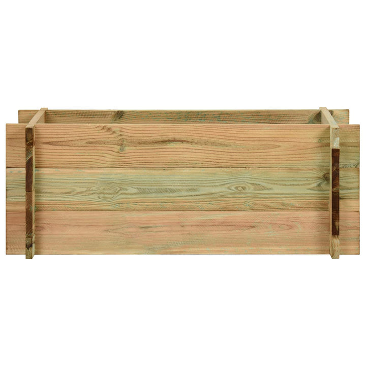 Trädgårdsupphöjd Grönsaksbädd Grön 120 X 80 X 32 Cm Massiv Furu