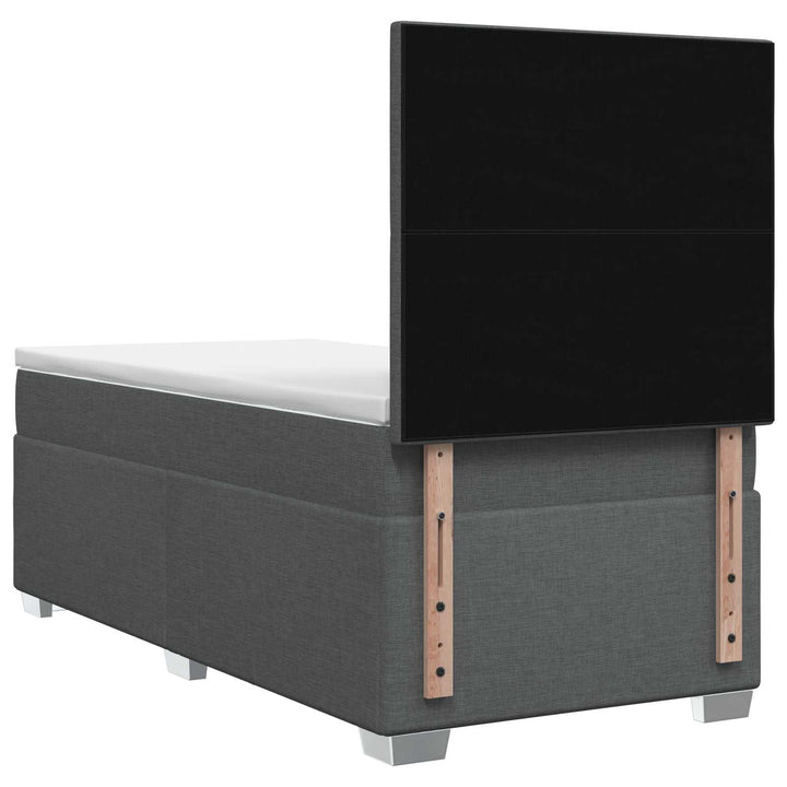 Boxspring Säng Med Madrass Och Led 90 X 190 Cm Tyg