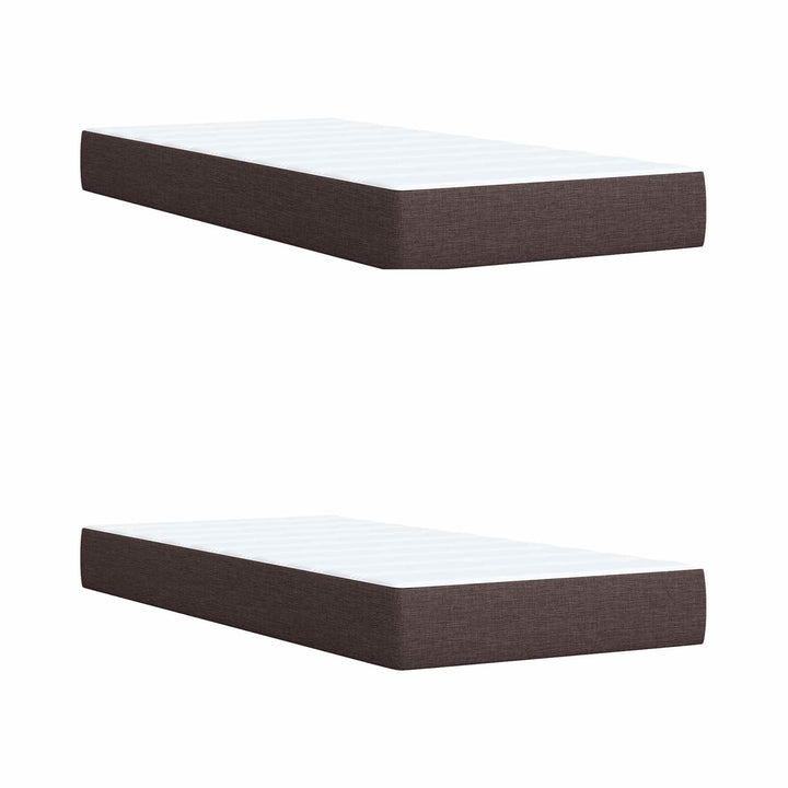 Ottoman-Säng Med Madrass Och Led Mörkbrun 200 X 200 Cm Tyg