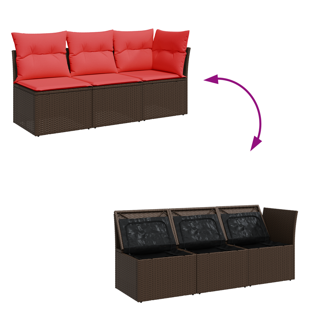 | Trädgårdsoffa | Med Kudde 172 X 62 X 69 Cm Poly Rattan