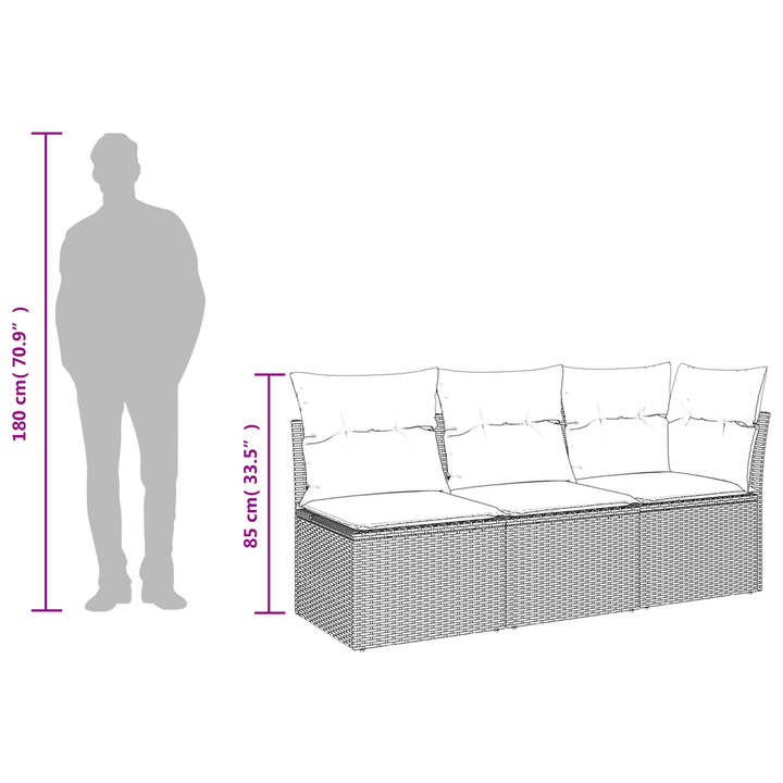 | Trädgårdsoffa | Med Kudde 172 X 62 X 69 Cm Poly Rattan